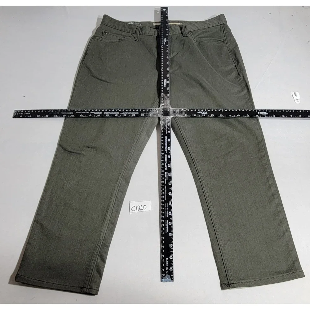 Banana Republic Travel Jean Mens 36x30 Olive Green Skinny Fit Stretch Pants